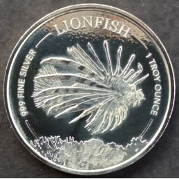 2019 1 Oz Barbados Lionfish Reverse
