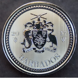 2017 1 Oz Barbados Trident Obverse