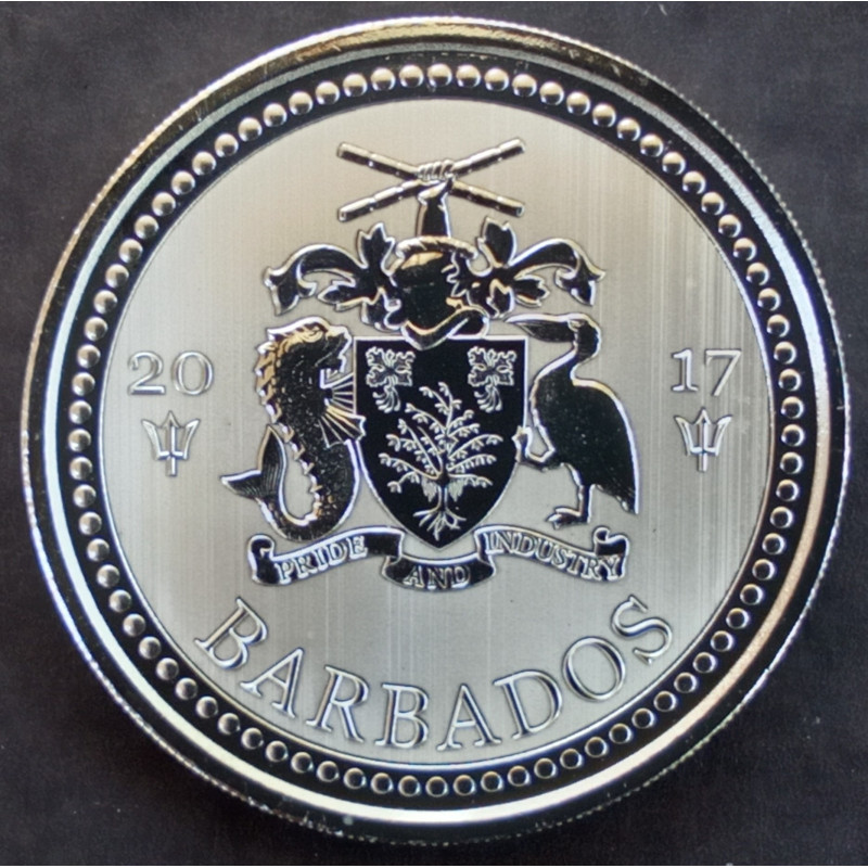 2017 1 Oz Barbados Trident Obverse
