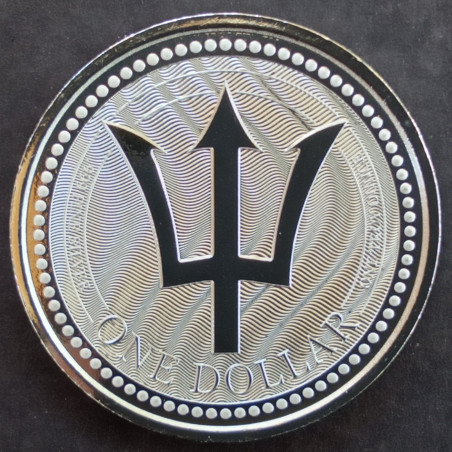 2017 1 Oz Barbados Trident Reverse