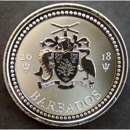 2018 1 Oz Barbados Trident Obverse