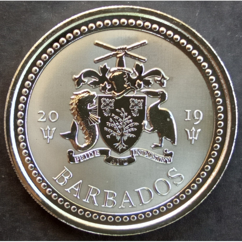 2019 1 Oz Barbados Trident Obverse