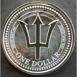 2019 1 Oz Barbados Trident Reverse