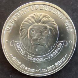 2015 1 Oz Burundi Lion Obverse