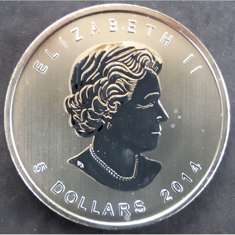2014 1 Oz Canada Birds of Prey Bald Eagle Obverse