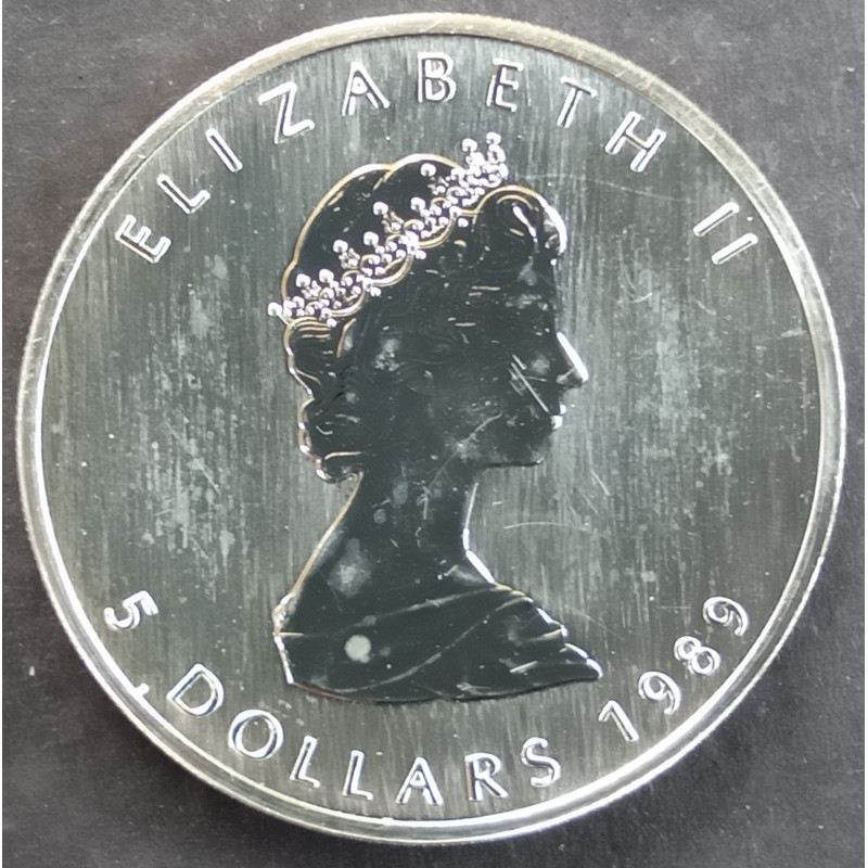 1989 1 Oz Canada Maple Leaf Obverse