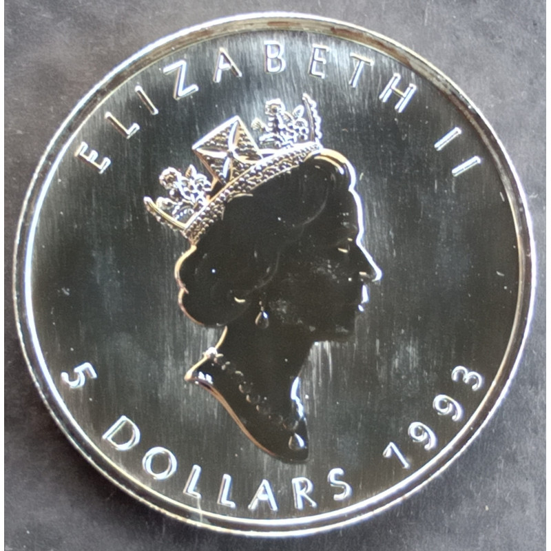 1993 1 Oz Canada Maple Leaf Obverse