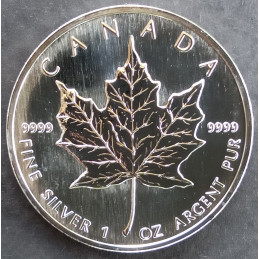 1993 1 Oz Canada Maple Leaf Reverse