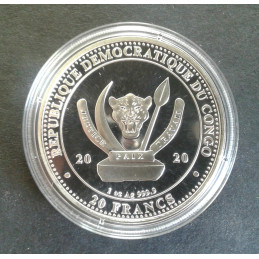 2020 1 Oz Congo DR Wildlife Whale Reverse