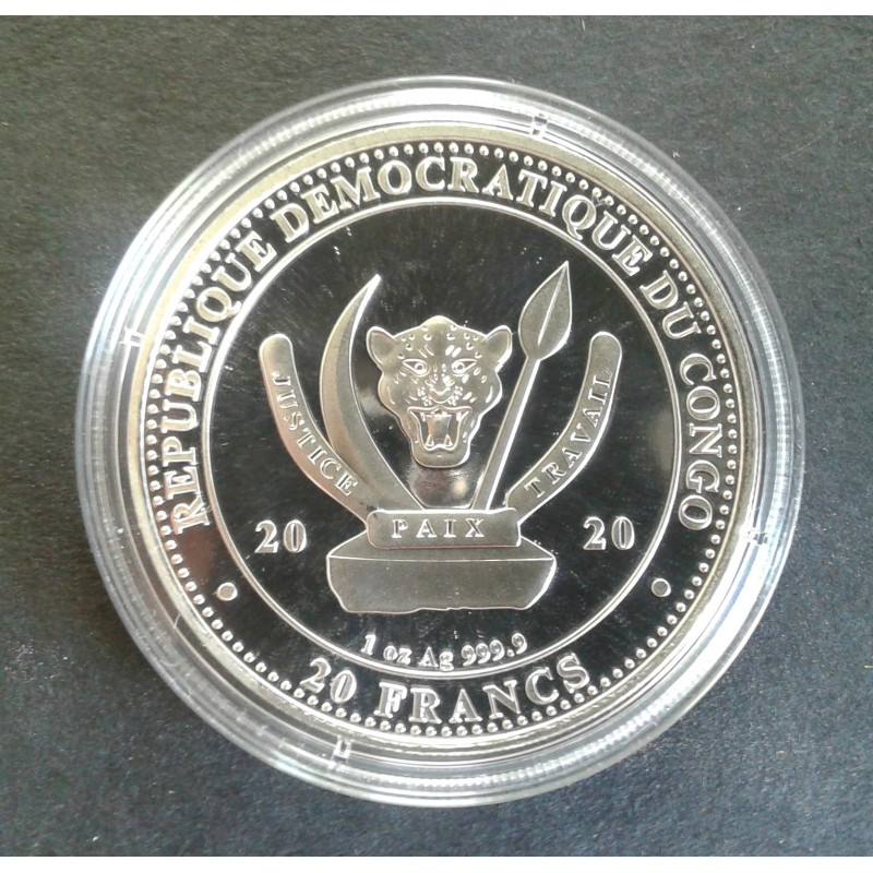 2020 1 Oz Congo DR Wildlife Whale Reverse