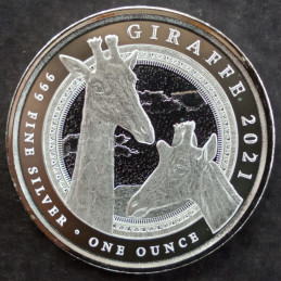 2021 1 Oz Equatorial Guinea Giraffe Reverse
