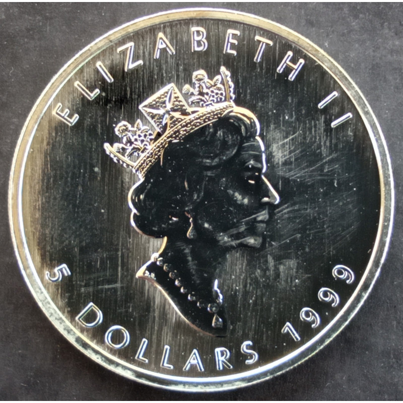 1999 1 Oz Canada Maple Leaf Obverse