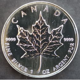 1999 1 Oz Canada Maple Leaf Reverse