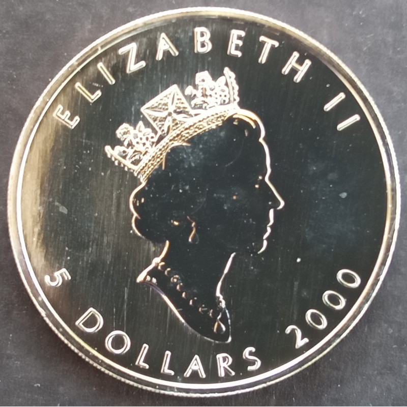 2000 1 Oz Canada Maple Leaf Obverse