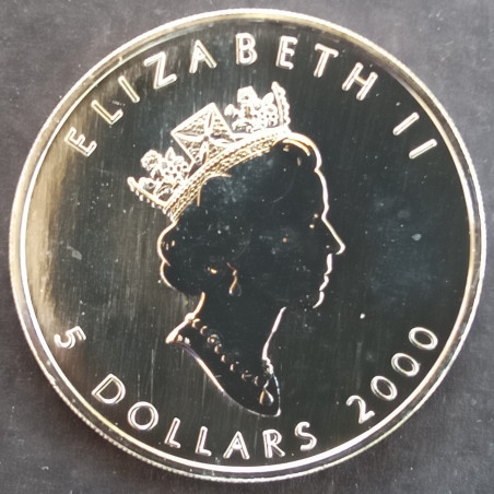 2000 1 Oz Canada Maple Leaf Obverse