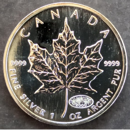2000 1 Oz Canada Maple Leaf Reverse