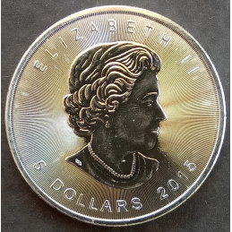 2015 1 Oz Canada Maple Leaf Obverse