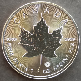 2019 1 Oz Canada Maple Leaf Reverse