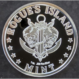 2022 1 Oz Rogue's Island Mint Right to Arm Bears Reverse