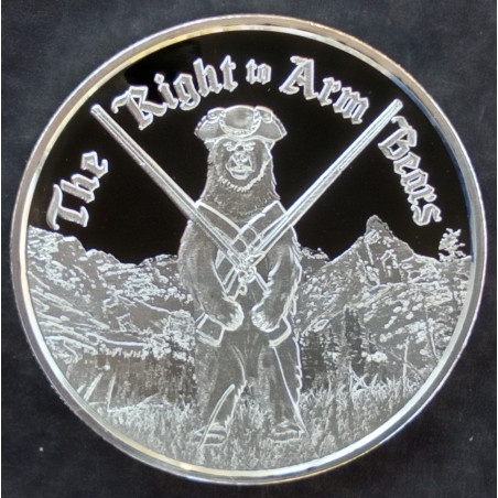 2022 1 Oz Rogue's Island Mint Right to Arm Bears Obverse
