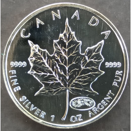 1999-2000 1 Oz Canada Maple Leaf Fireworks Privy Reverse