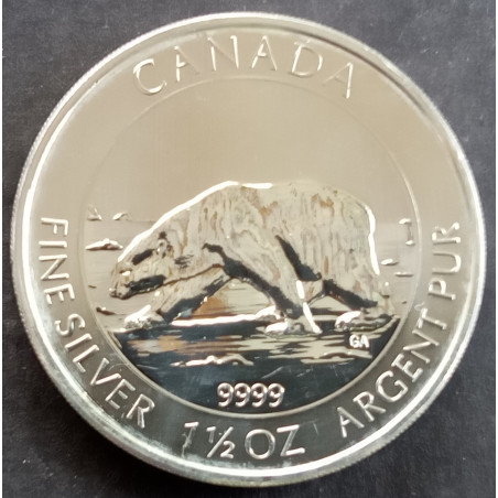 2013 1 1/2 Oz Canada Polar Bear Reverse