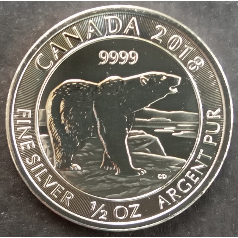 2018 1/2 Oz Canada Polar Bear Reverse