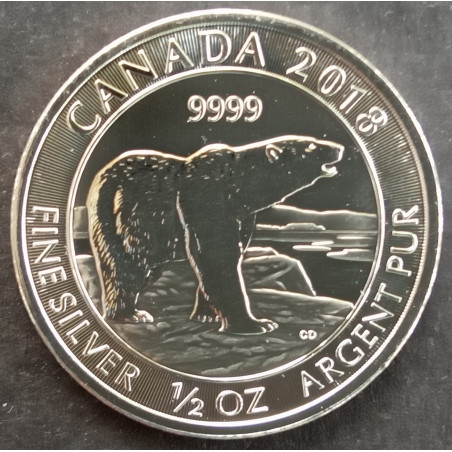 2018 1/2 Oz Canada Polar Bear Reverse
