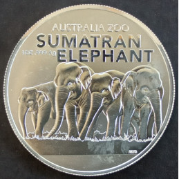 2022 1 Oz Australia Zoo Sumatran Elephant Reverse