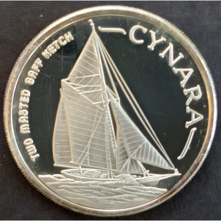 1 Oz AMC Cynara Sailing Ship Obverse