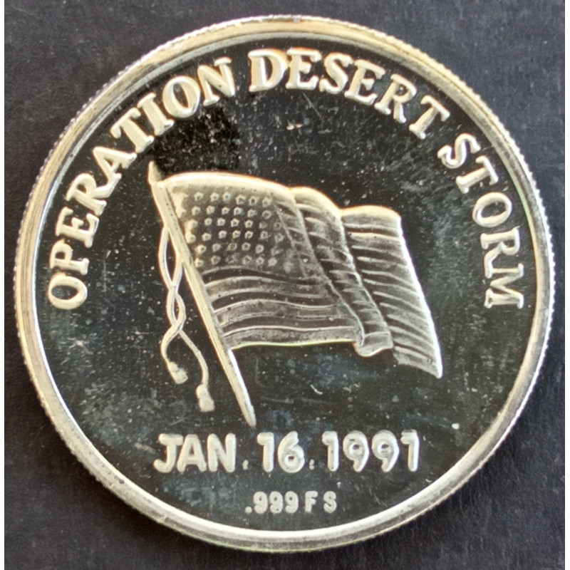 1991 1 Oz Desert Storm Navy Obverse