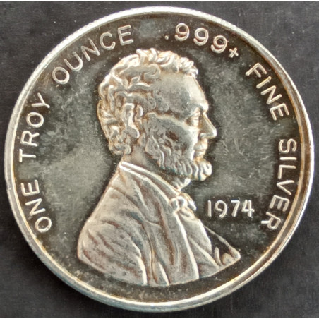 1 Oz California Crown Mint Lincoln Cent/Trade Obverse