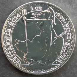 2014 1 Oz Great Britain Britannia Mule ERROR Reverse