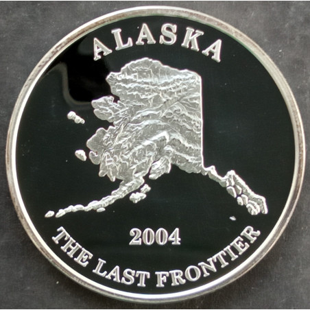 2004 1 Oz Alaska Mint Map Obverse