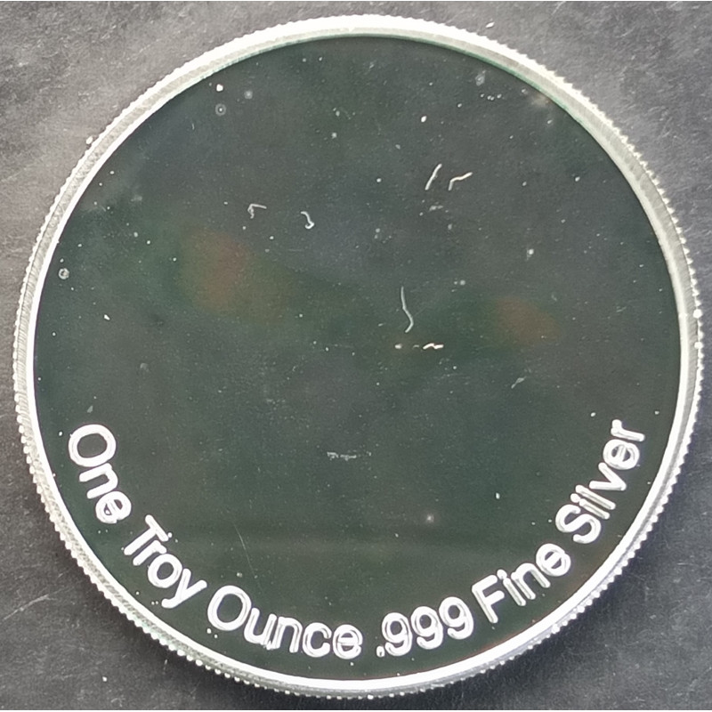 1987 1 Oz California Crown Mint Gorilla Reverse