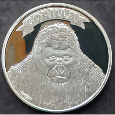 1987 1 Oz California Crown Mint Gorilla Obverse