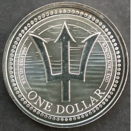 2022 1 Oz Barbados Trident Reverse