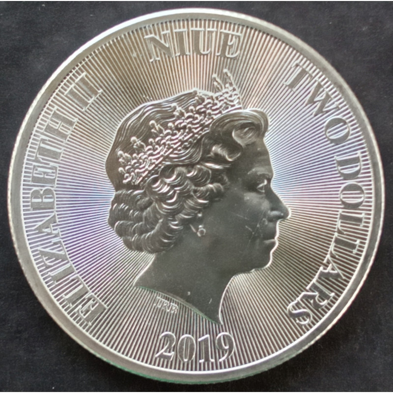 2019 1 Oz Niue Roaring Lion Reverse