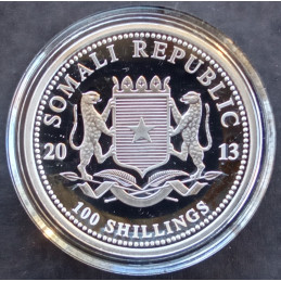 2013 1 Oz Somali Elephant High Relief Obverse