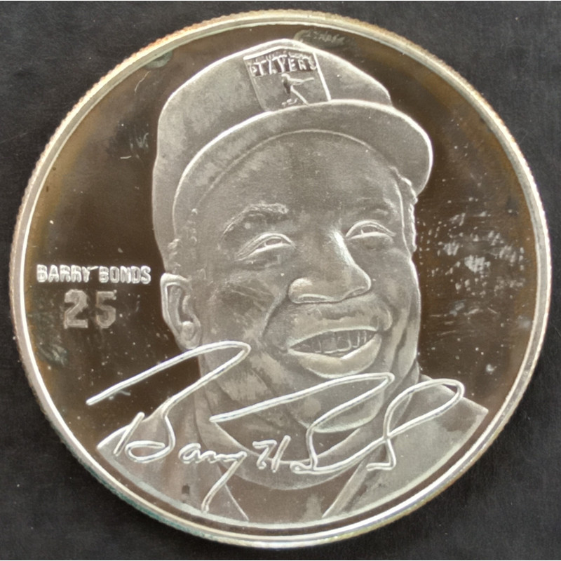 1993 1 Oz Highland Mint Barry Bonds Obverse