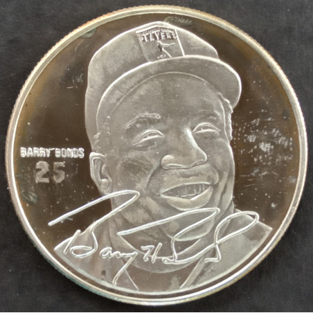 1993 1 Oz Highland Mint Barry Bonds Obverse