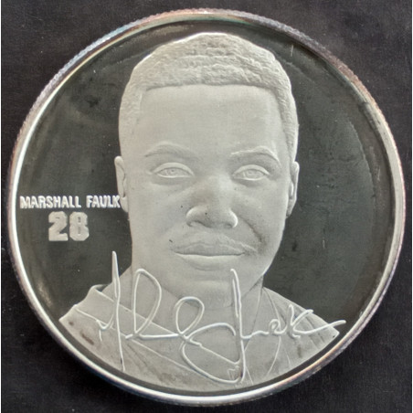 1994 1 Oz Highland Mint Marshall Faulk Obverse