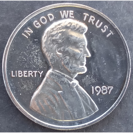 1987 1 Oz AMC Lincoln Wheat Cent Obverse