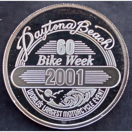 2001 1 Oz SilverTowne Daytona Beach Bike Week Obverse