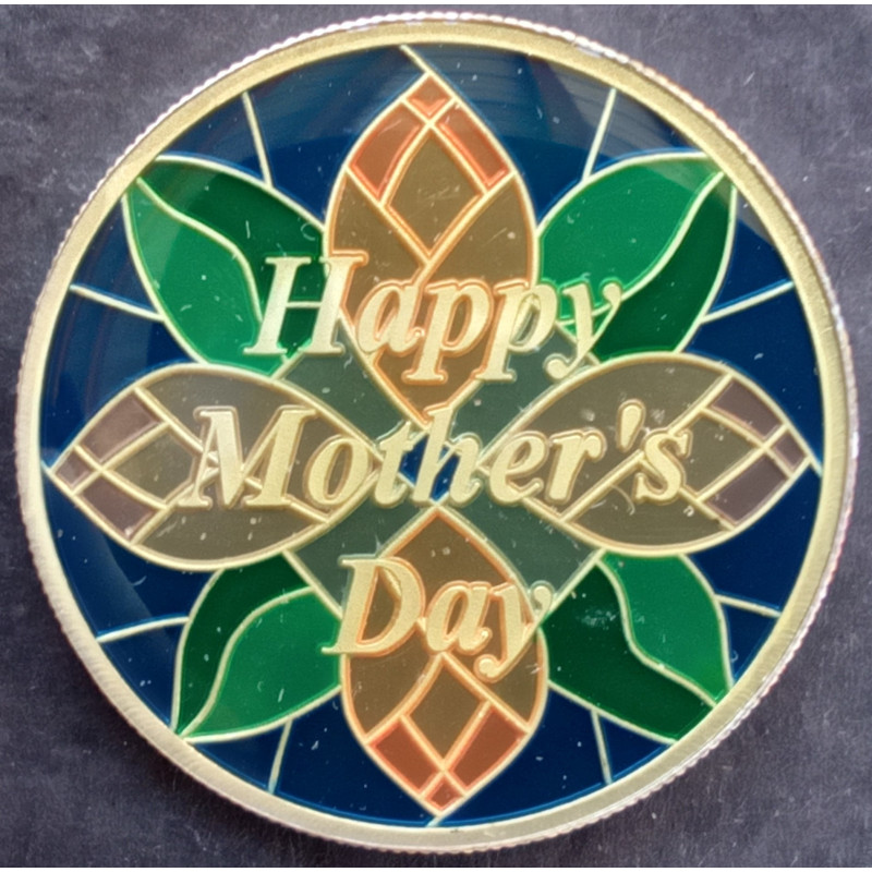 1 Oz SilverTowne Enameled Mother's Day Obverse