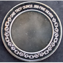 1 Oz SilverTowne Enameled Easter Reverse