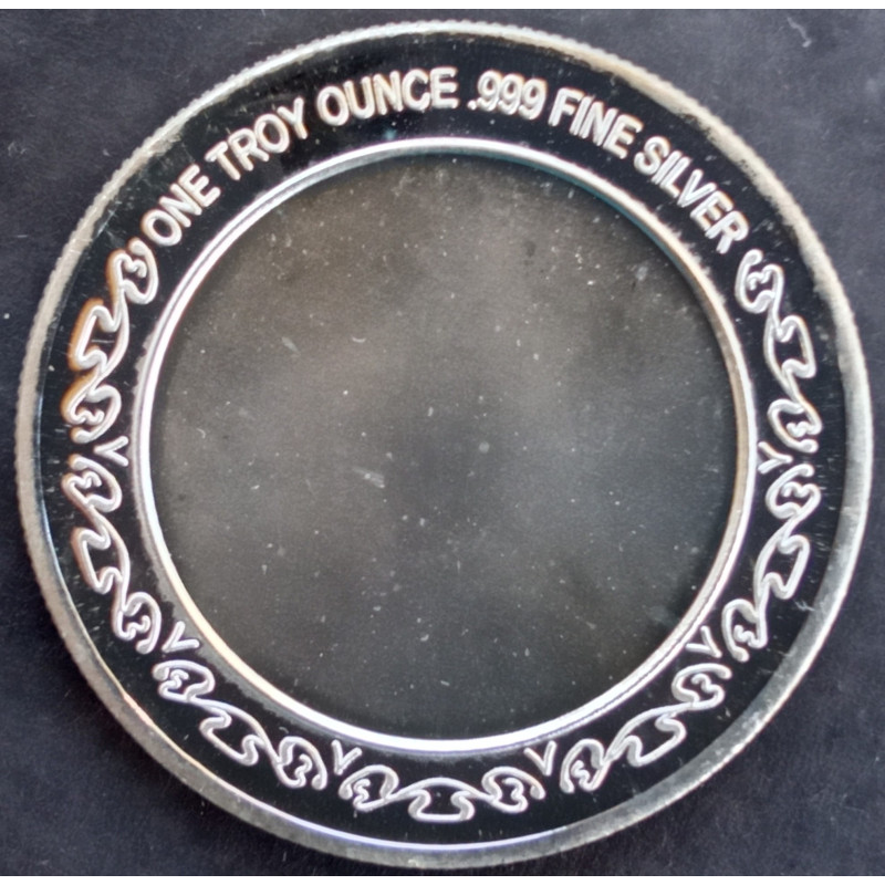 1 Oz SilverTowne Enameled Easter Reverse