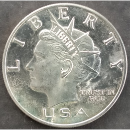 1999 1 Oz NorFed Liberty Dollar Obverse