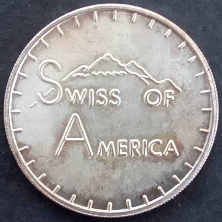 1973 1 Oz Draper Mint Swiss of America Stylized Obverse Obverse
