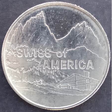 1974 1 Oz Draper Mint Swiss of America Transitional Obverse Obverse
